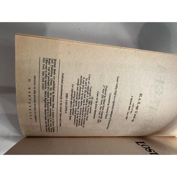 Sweet Valley High 1ST Edition First Print Book #56 Lost At Sea Vintage 1980's - Picture 6 of 8